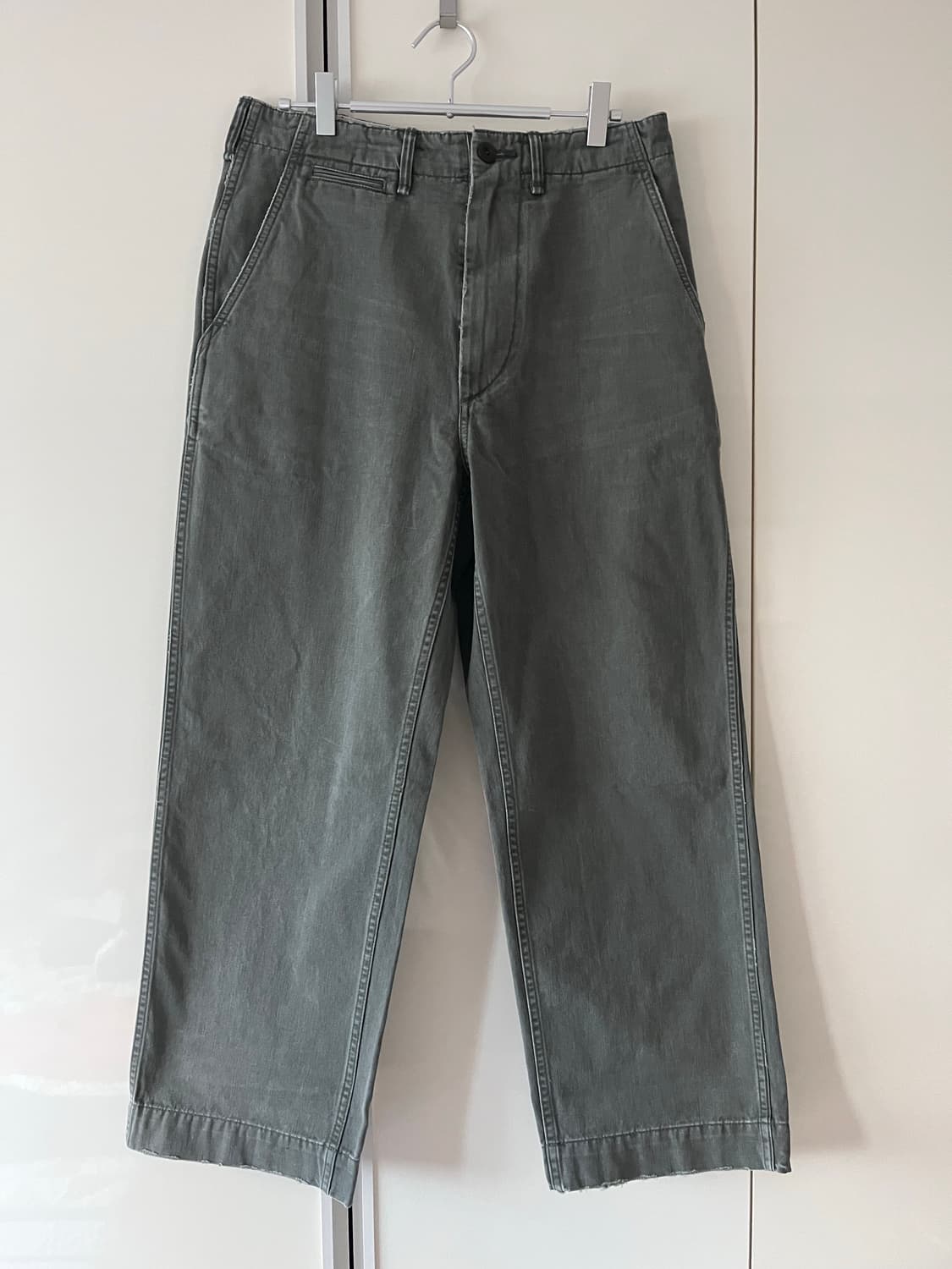 카키스 크래프트 코튼 팬츠 그레이 S 상품이미지1