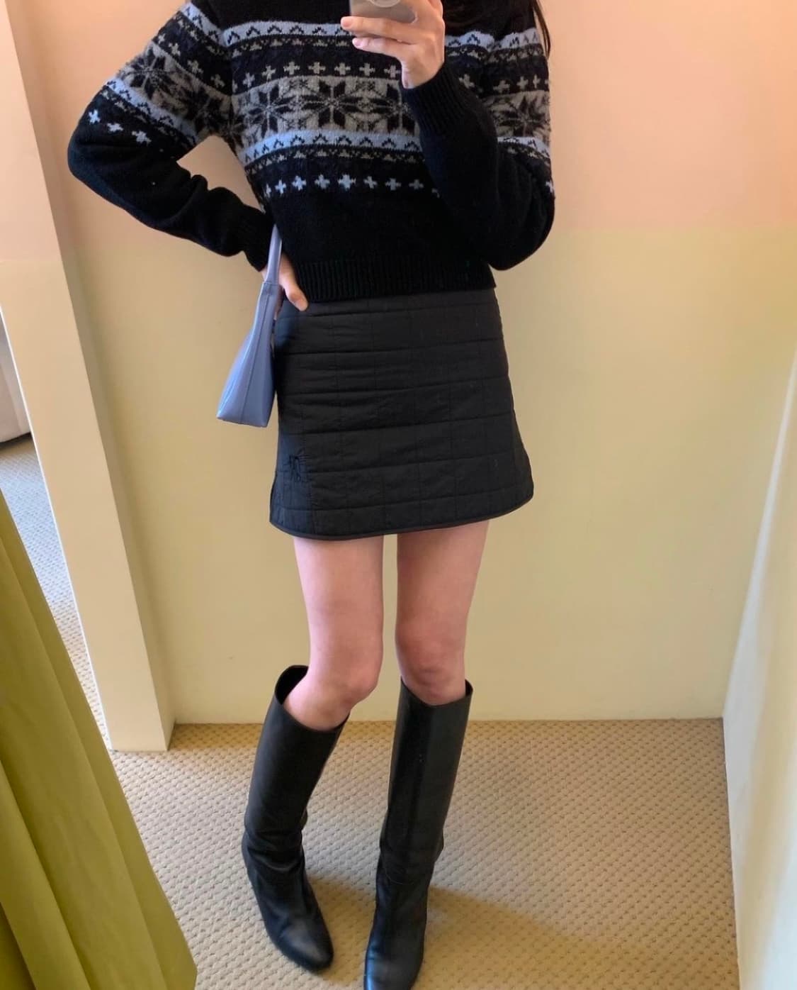 택O) [s] 그로브 TEMS 스커트 블랙 상품이미지2