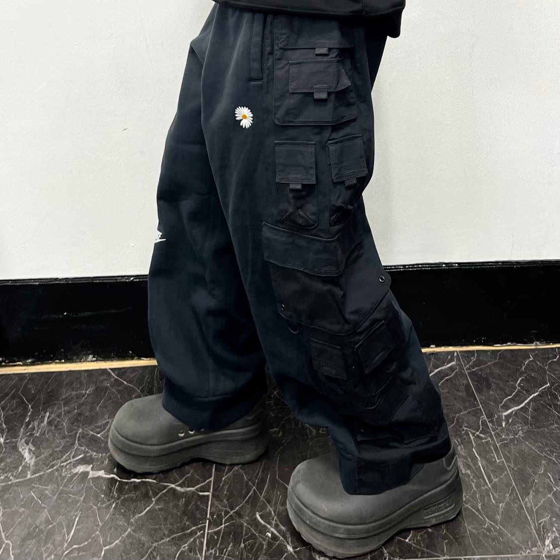 나이키 x 피스마이너스원 와이드 팬츠 블랙 상품이미지1