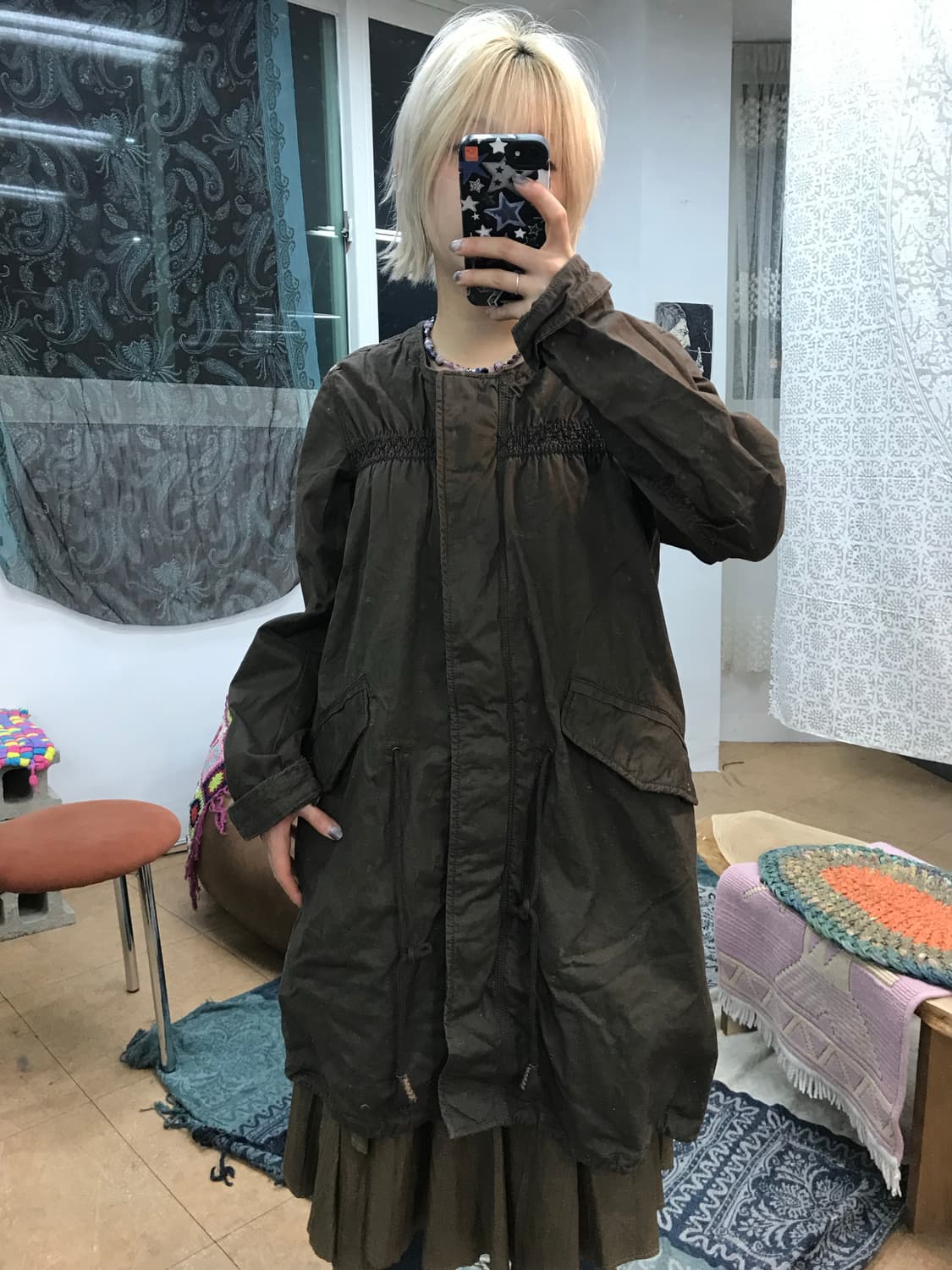 썰스데이아일랜드 여성 에스닉 롱 야상자켓  상품이미지2