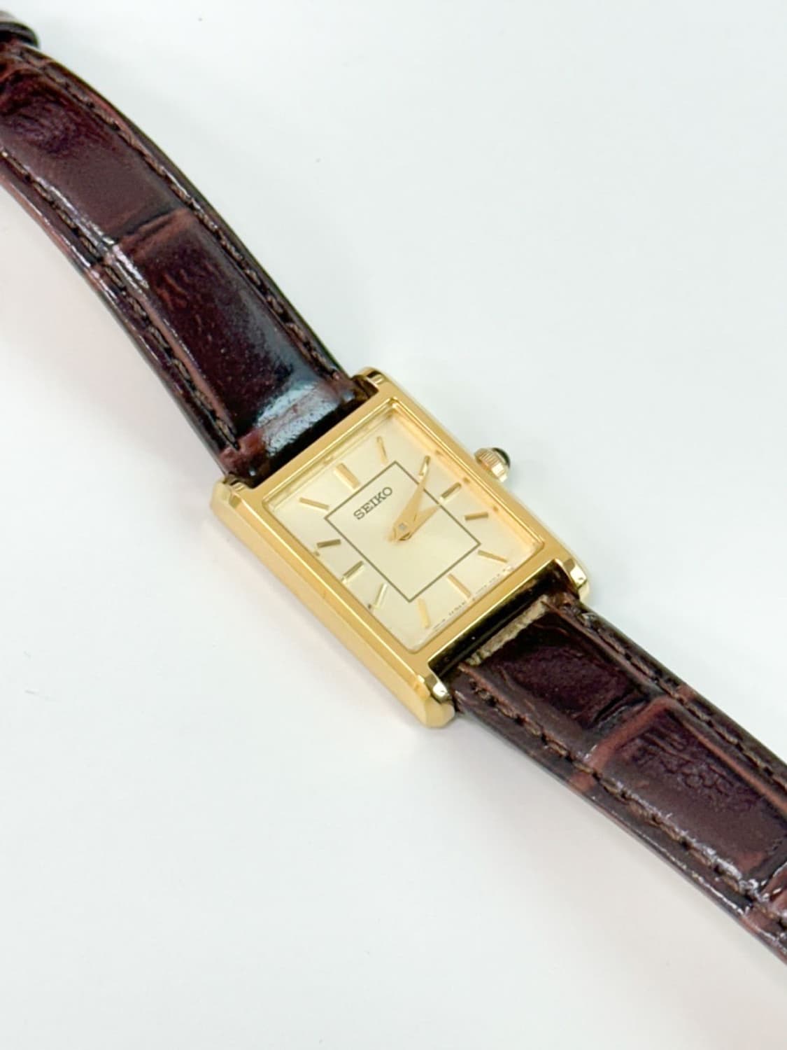 seiko / 세이코 클래식 골드 탱크 쿼츠 시계 상품이미지2