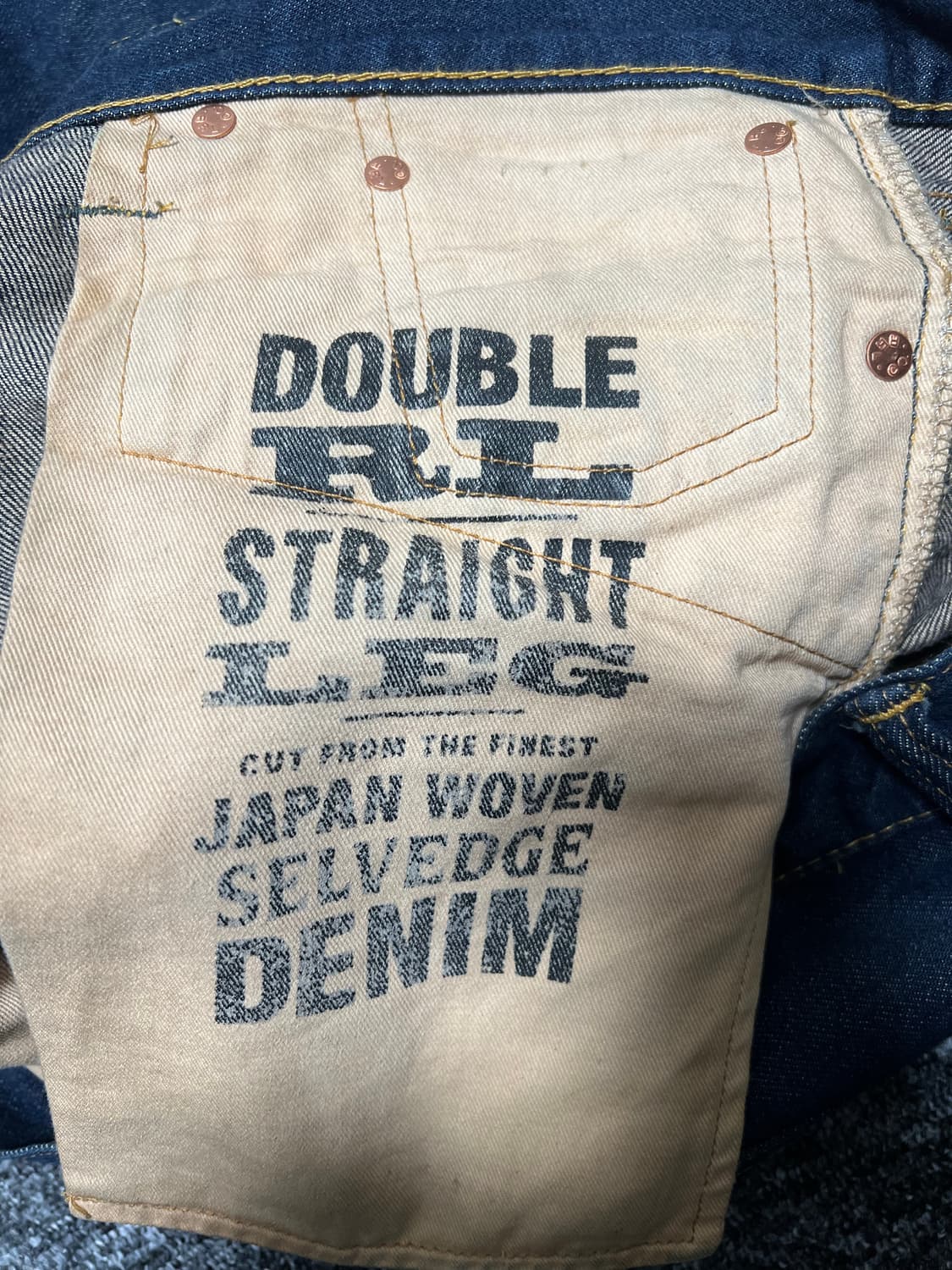 더블알엘 스트레이트핏 원스 워시 셀비지 진 32/32 상품이미지6