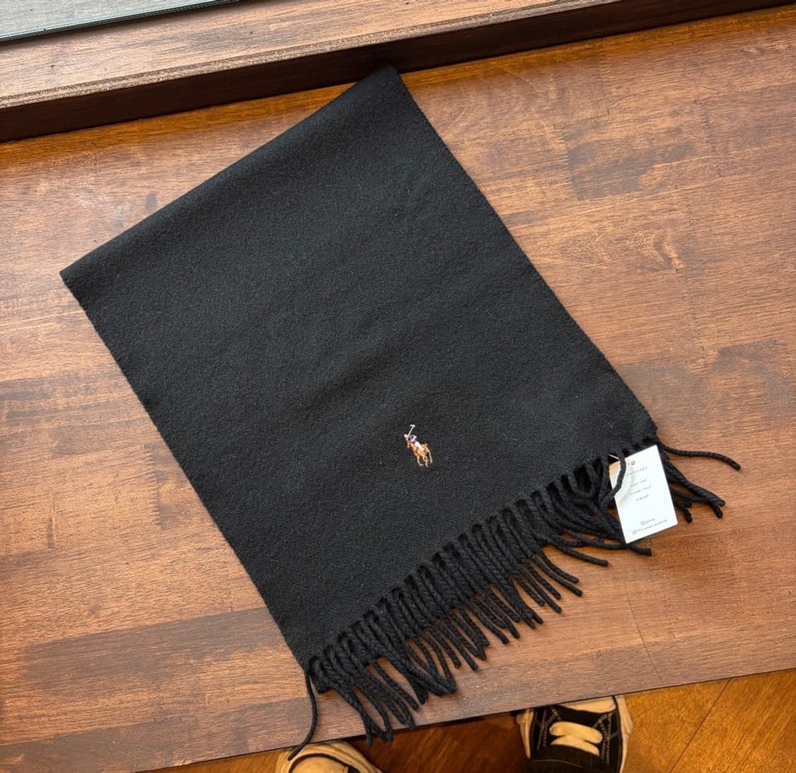 15493 - 폴로 랄프로렌 블랙 캐시미어 머플러 (캐시미어 50% 울  상품이미지2