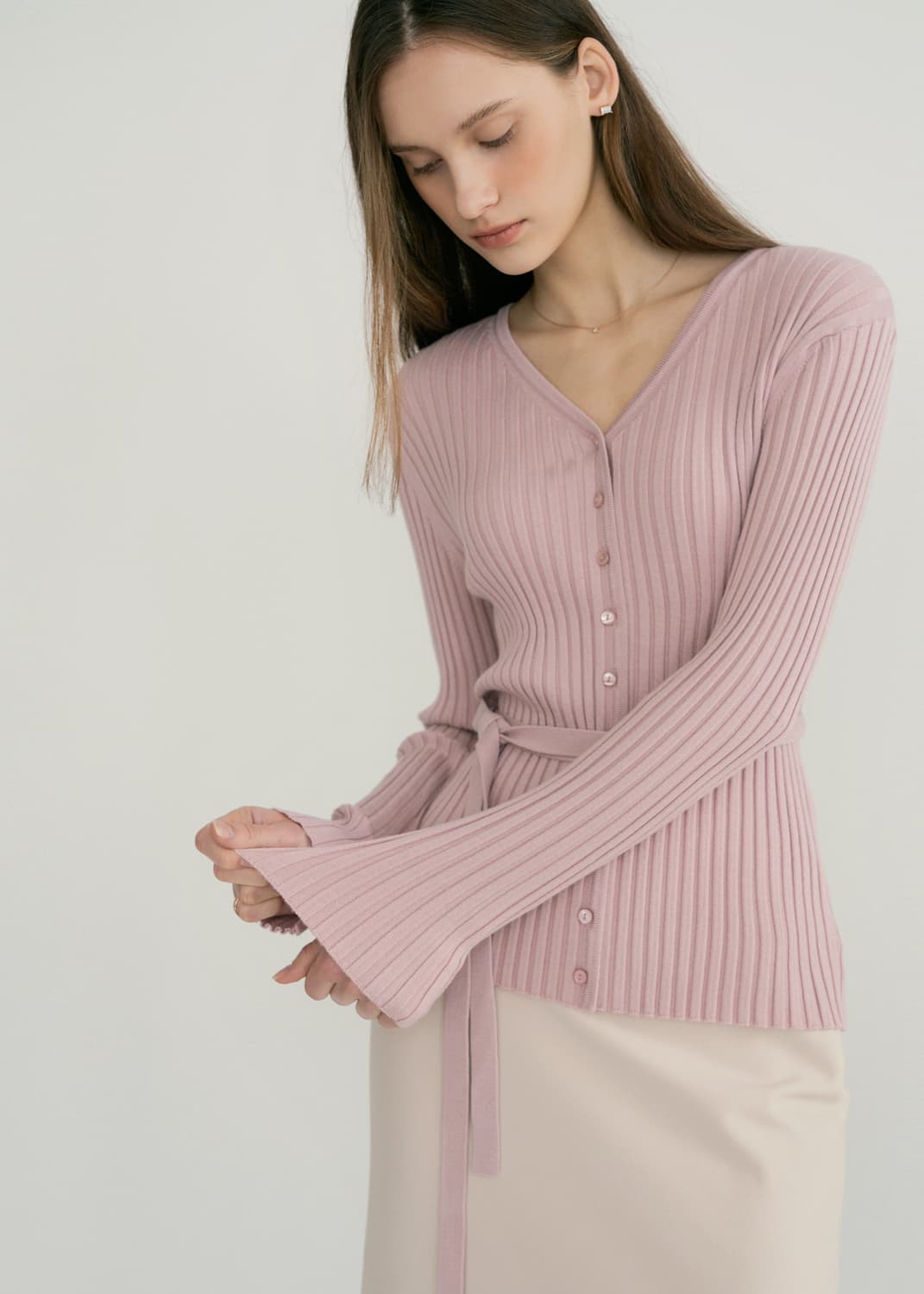 시에 SIE 22 엘리제 가디건 블러쉬 핑크 상품이미지1