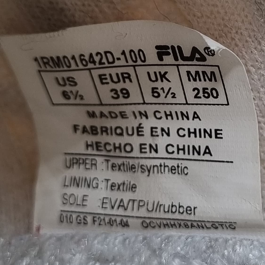 휠라 프리즘 운동화 250 상품이미지6