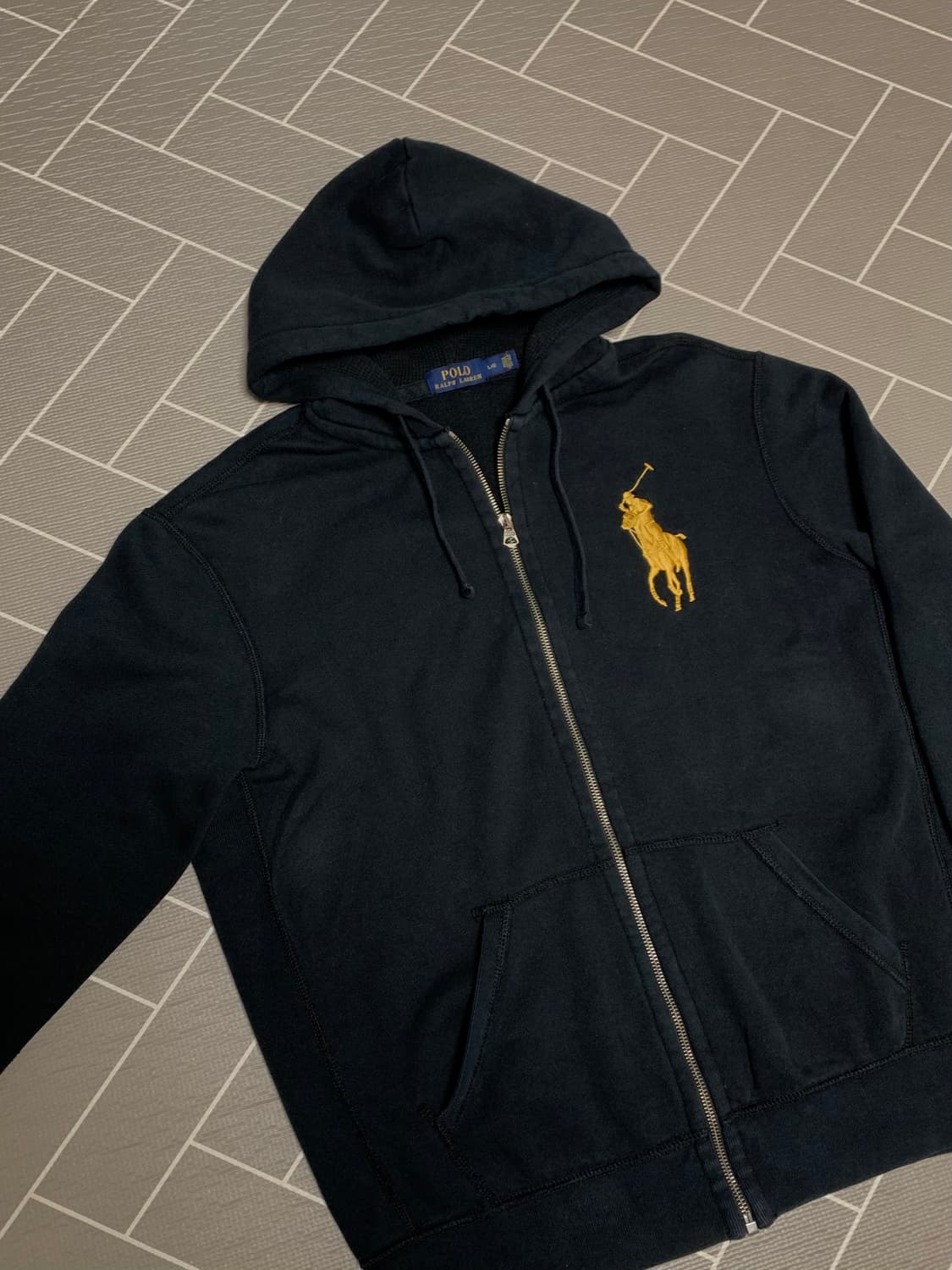 폴로 빅포니 후드집업 블랙 상품이미지2