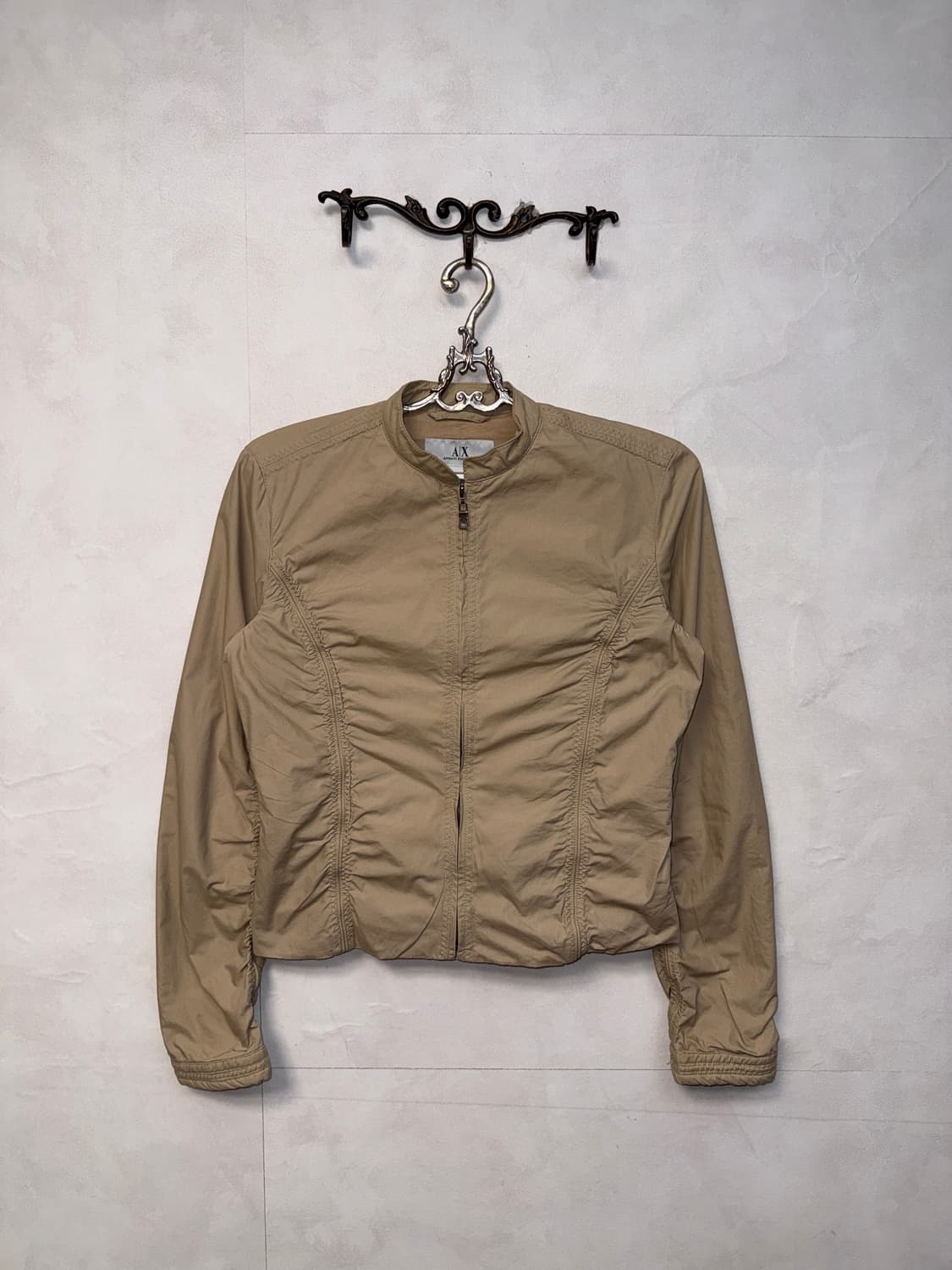 Armani Exchange beige shirring crop jk 상품이미지1