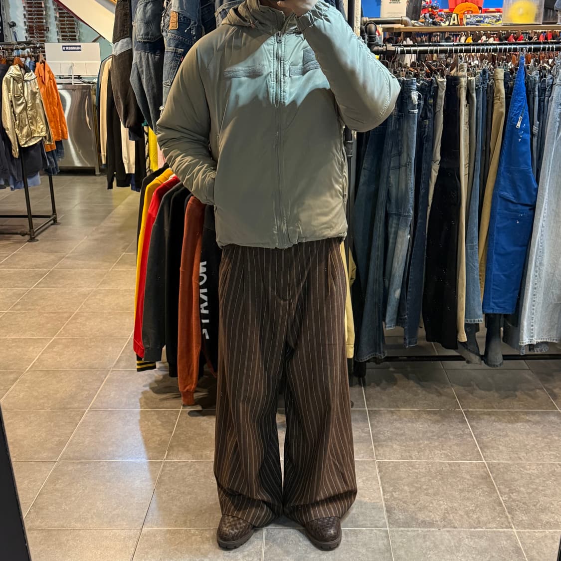 그루브라임 밀리터리 후드 파카 세이지 그린 상품이미지2