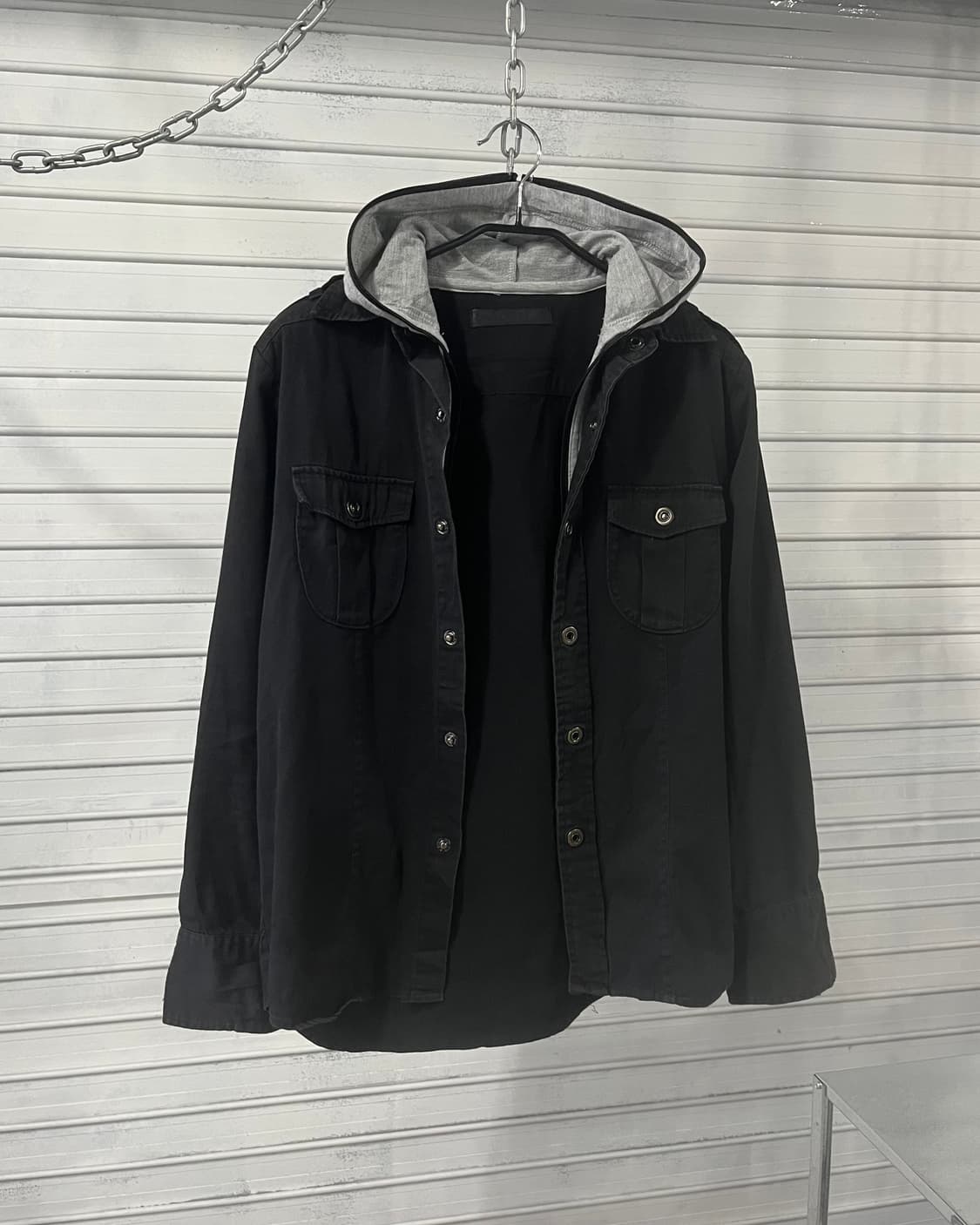 Oval Dice layered hood jacket 상품이미지3