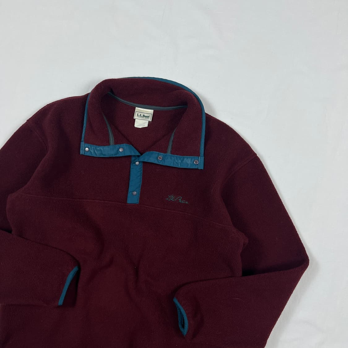 90‘s 엘엘빈 llbean 로고 풀오버 스냅 플리스 자켓 상품이미지2