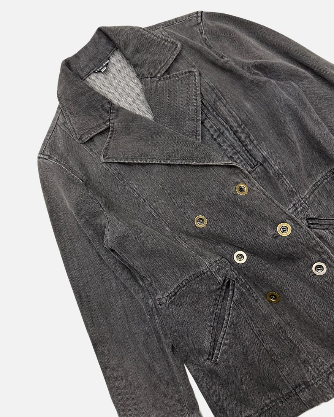 slash pocket grey denim blazer 상품이미지3