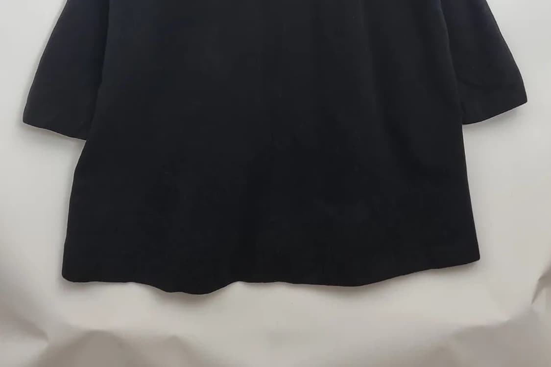 NOANNU 블랙 박시핏 캐시미어 혼방 코트 상품이미지6