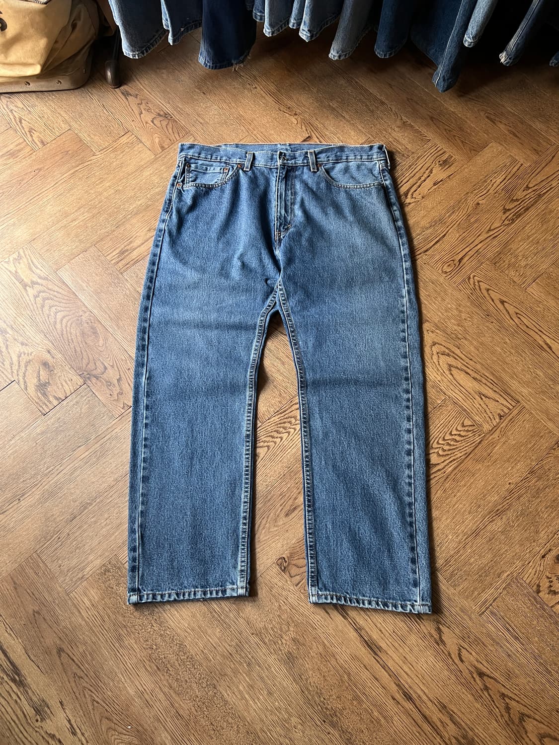 [38]리바이스 505 미디엄블루 워싱 데님 팬츠 상품이미지2