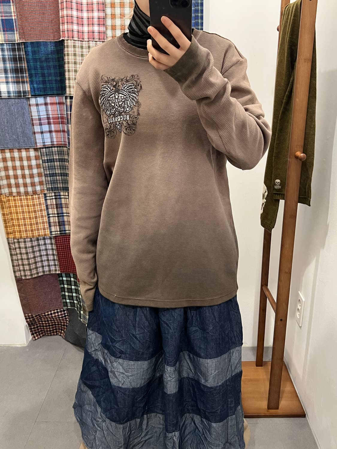 Buckaroo 브라운 패치 니트 상품이미지7