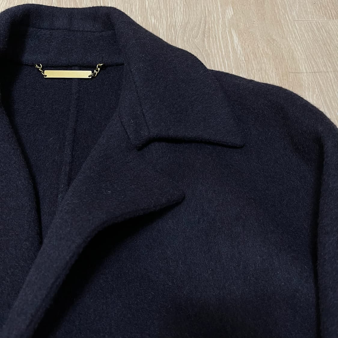 한섬 시스템 여성 핸드메이드 캐시미어 코트 [네이비] 82-94-160 상품이미지4