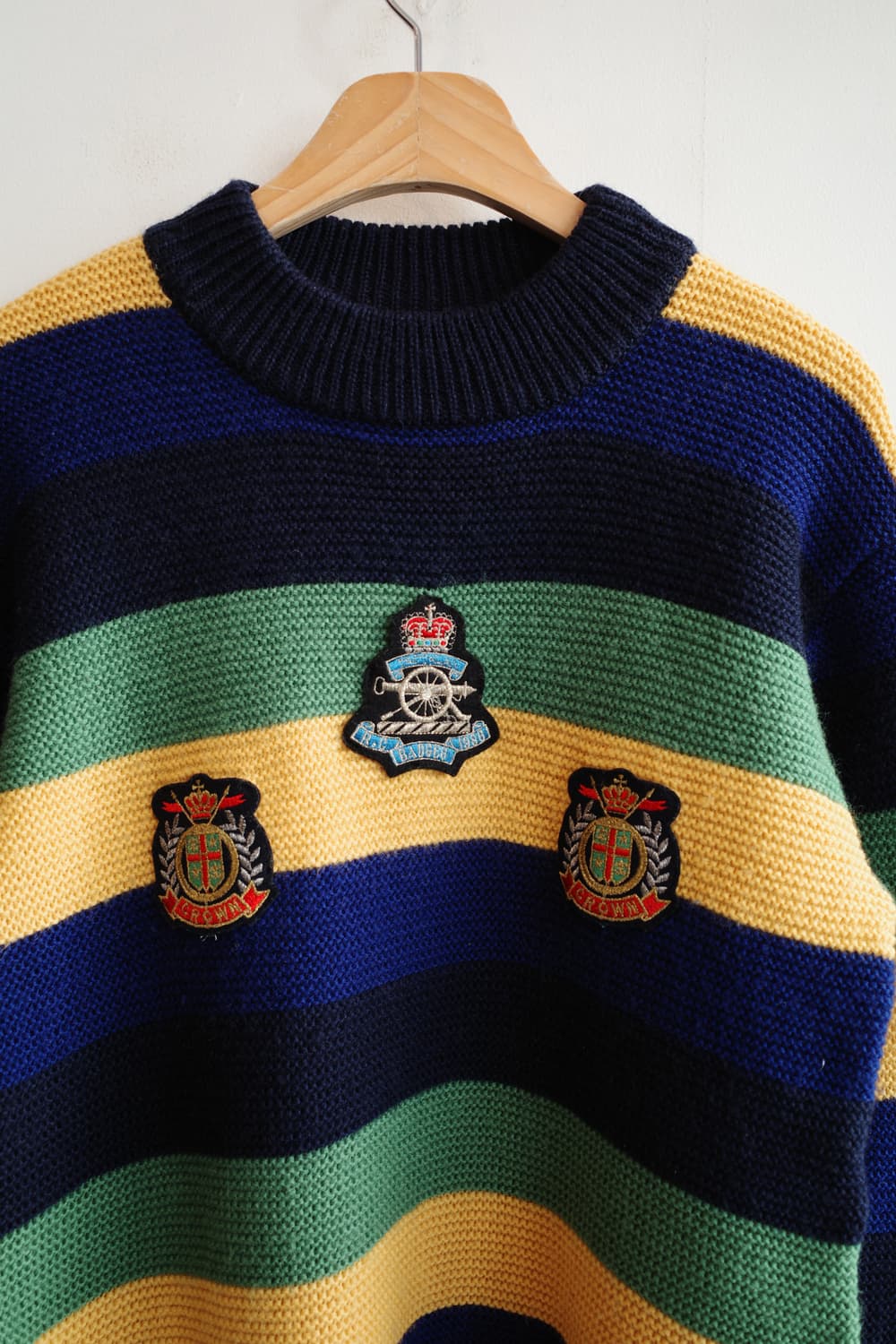 Japan brand 와펜패치 울 니트  상품이미지2