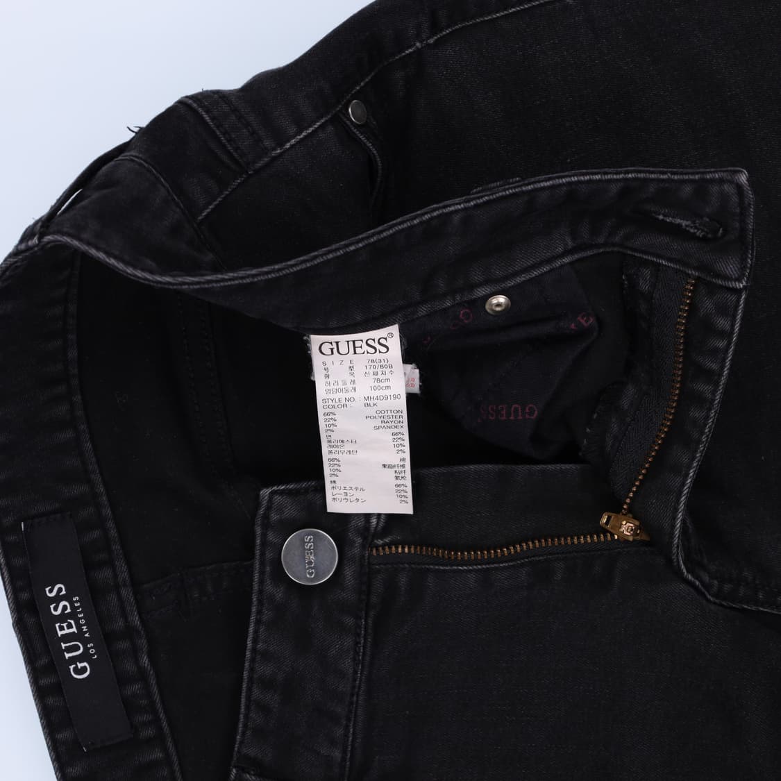 [78(31)] 게스 흑청 데님 팬츠 1103HR3 상품이미지5