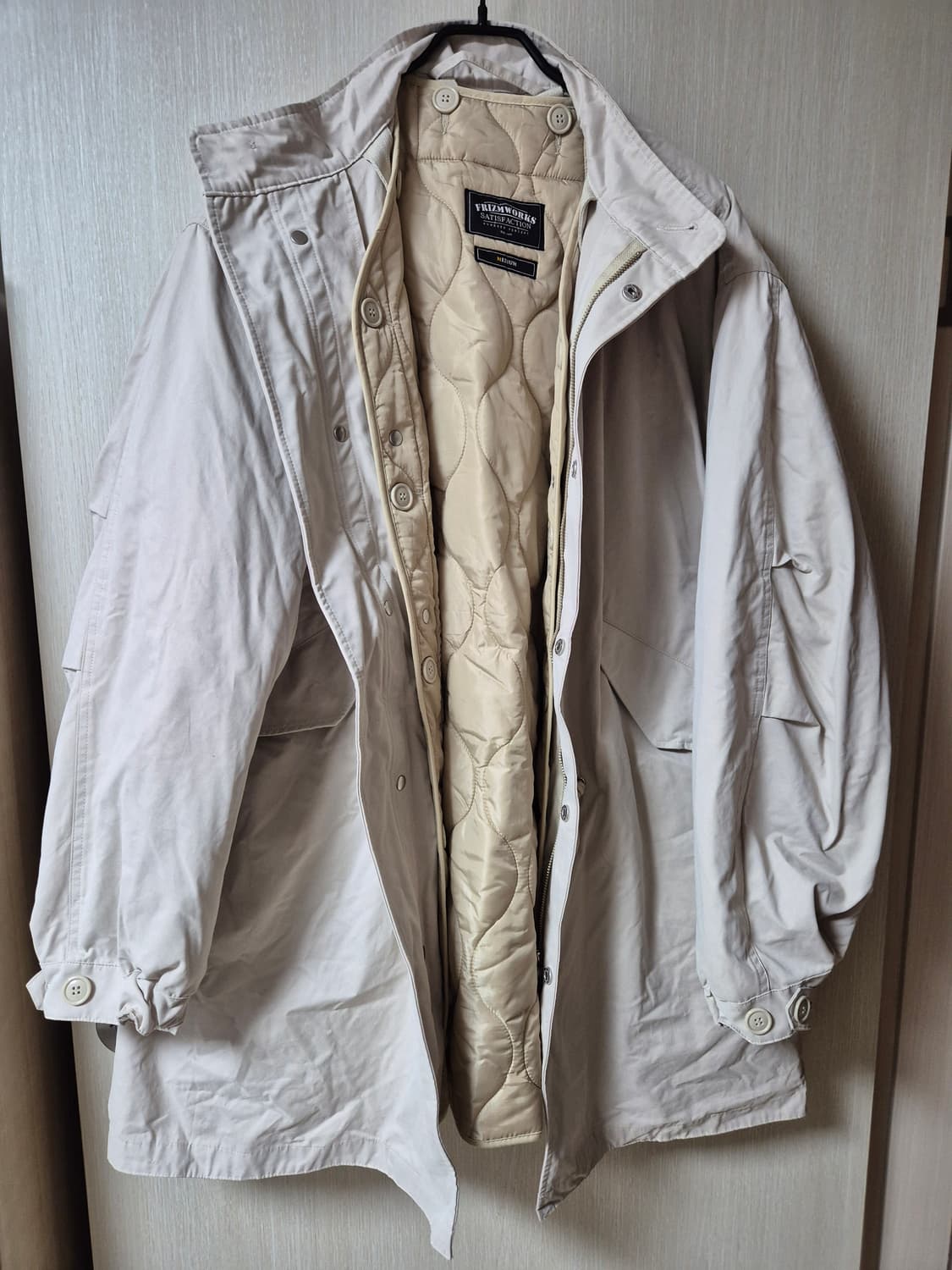 프리즘웍스 m65 피쉬테일 파카 야상 롱야상 M 아이보리 상품이미지1