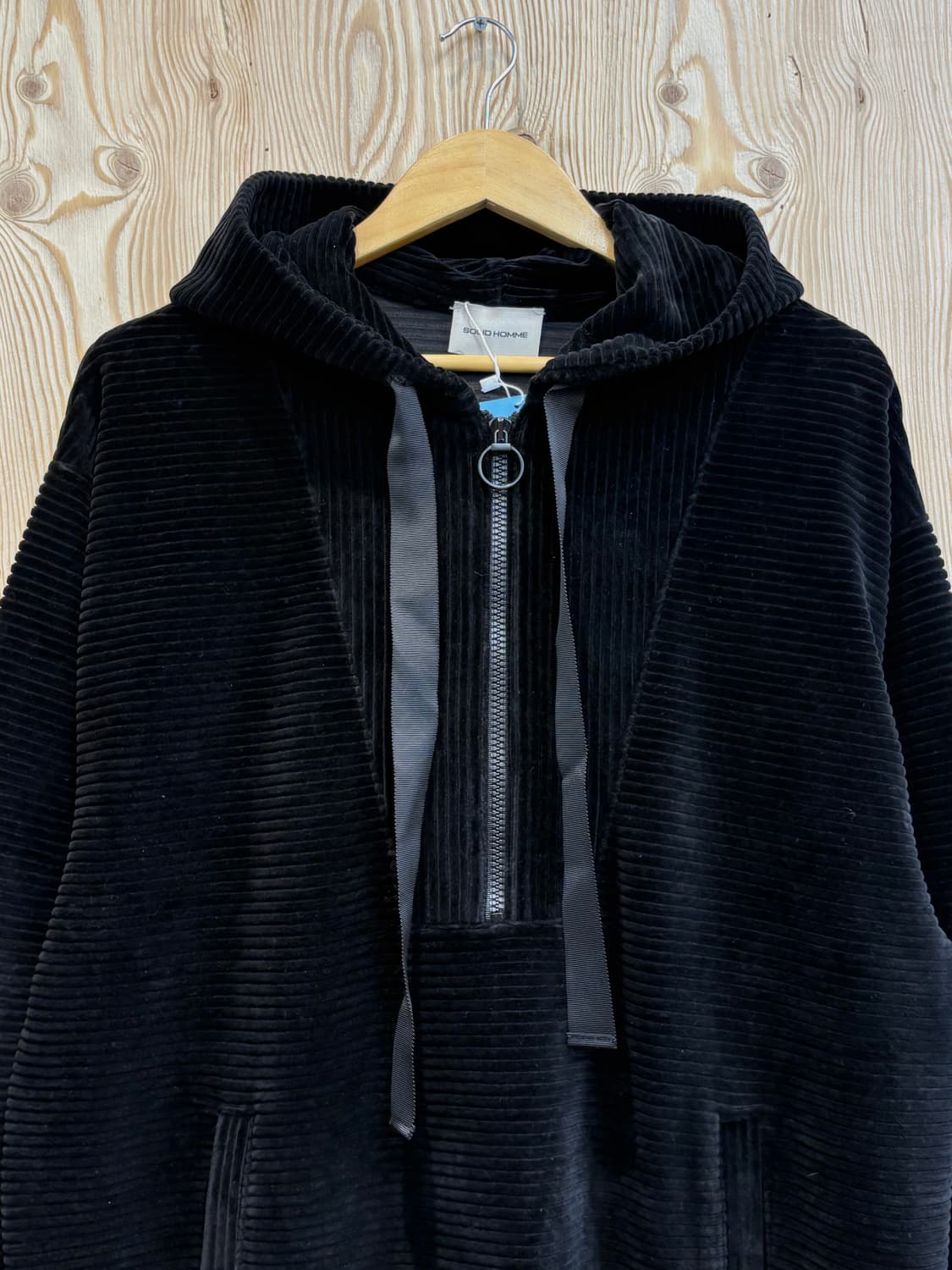 솔리드옴므 코듀로이 반집업 후드티 상품이미지3