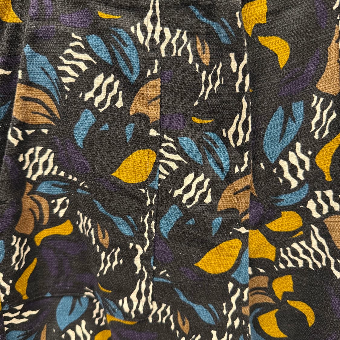 막스마라 와이드 크롭 팬츠 하이웨스트 플로럴 아트워크 패턴 디테일 상품이미지6