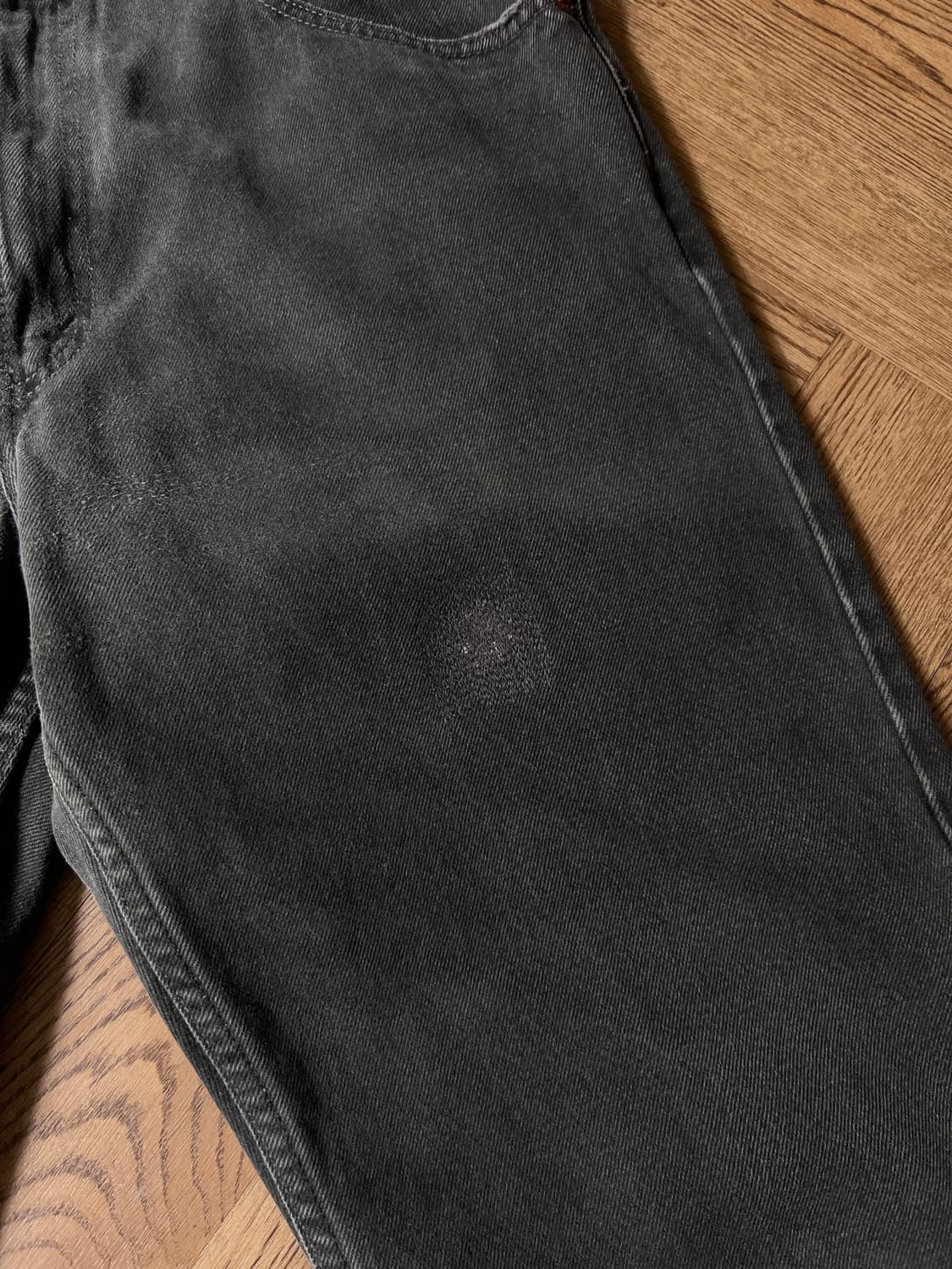 [36]00's 리바이스 505 블랭크탭 빈티지 워싱 흑청 데님 팬츠 상품이미지5