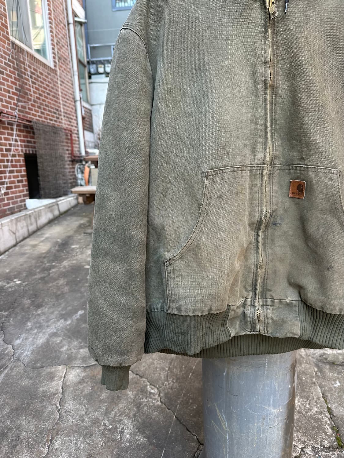 칼하트 디트로이트 덕 액티브 모스그린 워크자켓 J130 상품이미지4