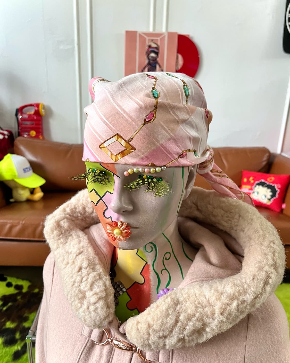 1980-90s TRUSSARDI Italian Silk Scarf 상품이미지4