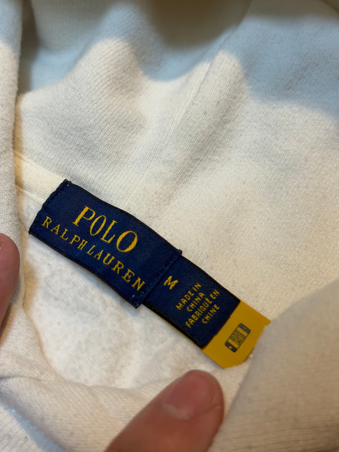 큐알) 폴로 랄프로렌 포니로고 후드티 화이트 상품이미지3