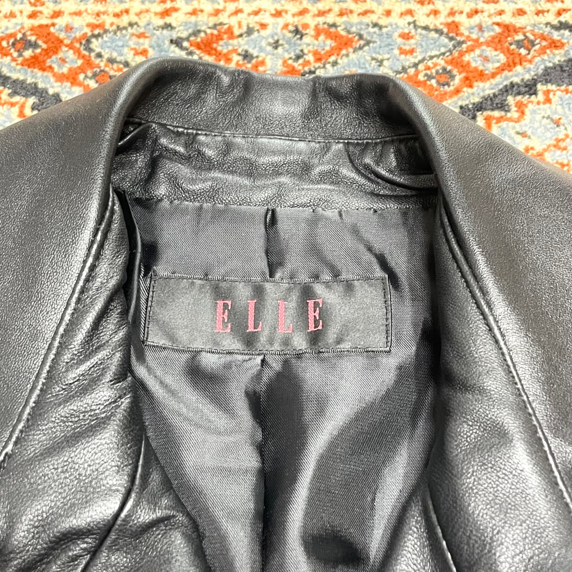 엘르 블랙 양가죽 더블 자켓 여성66 상품이미지4