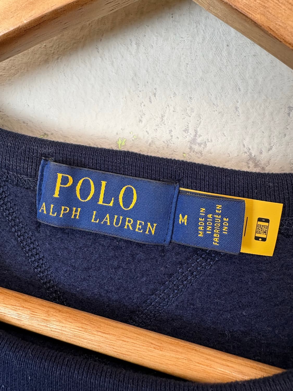 폴로랄프로렌 큐알 인증 빅로고 네이비 자수 맨투맨 상품이미지6