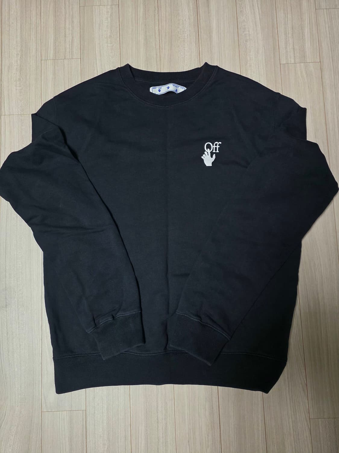 Off-White 블랙 맨투맨 티셔츠(정품/XL) 상품이미지1