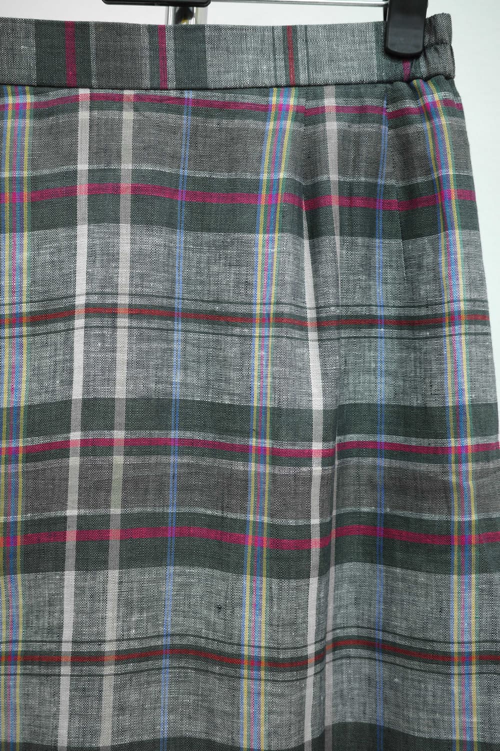 빈티지 그레이 체크 미디 스커트 상품이미지3