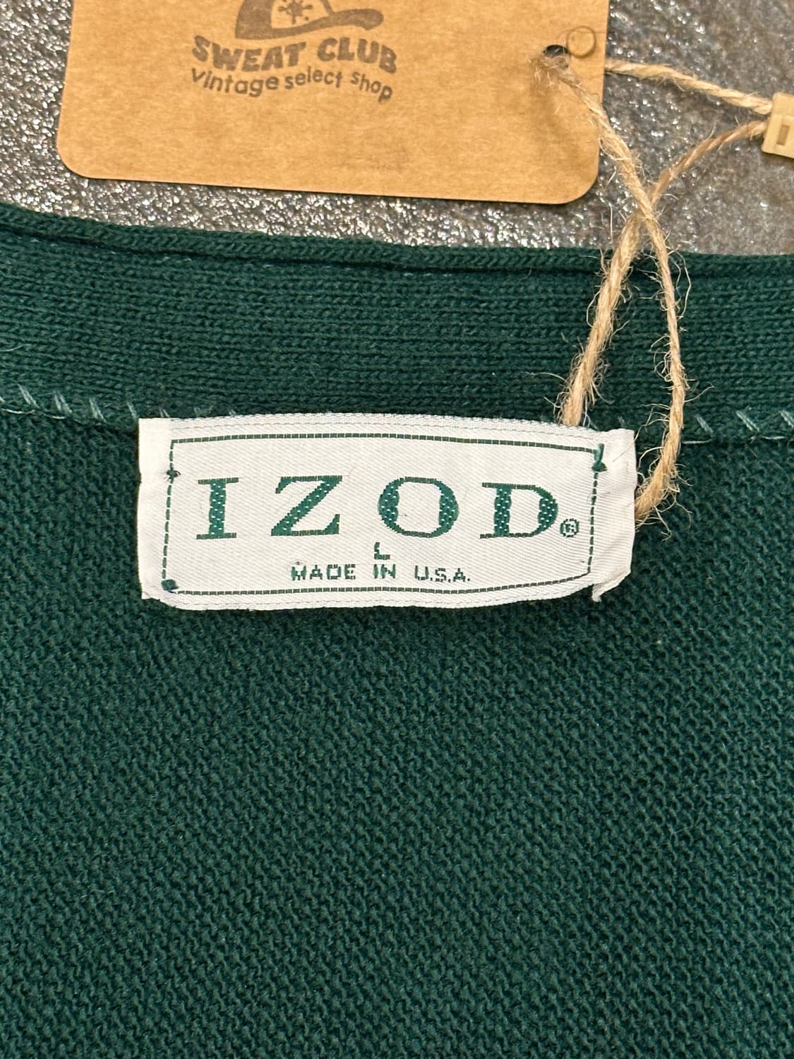IZOD 아이조드 그린 가디건 USA L 상품이미지4