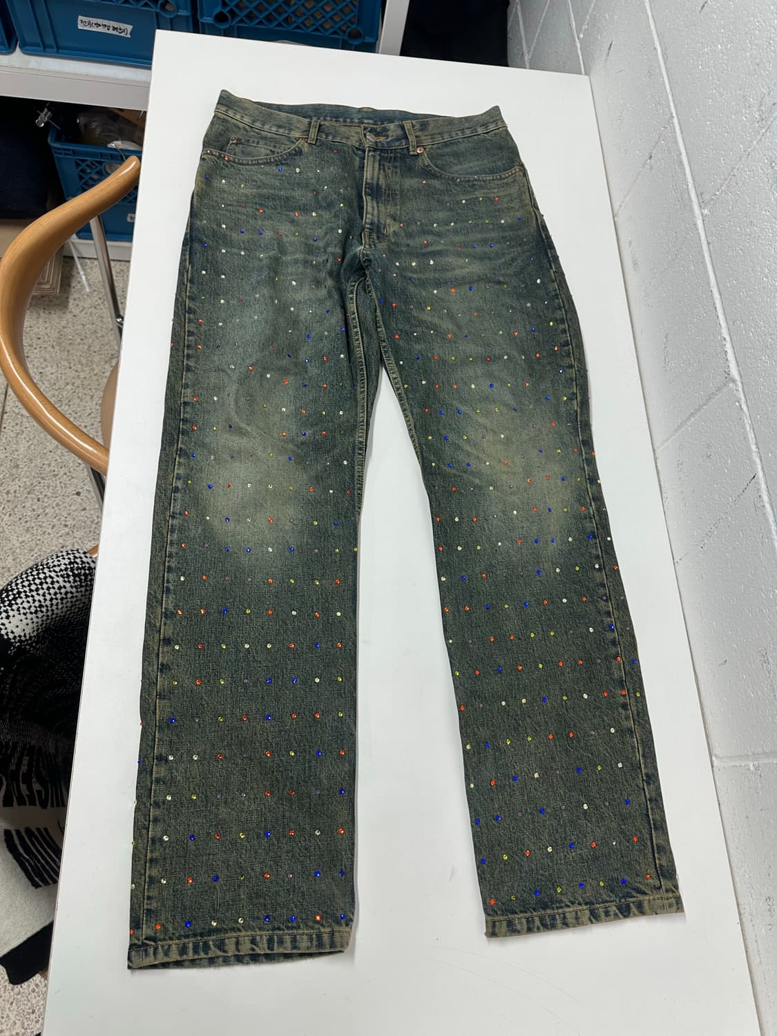 마틴로즈 스터드 라인스톤 팬츠 상품이미지1