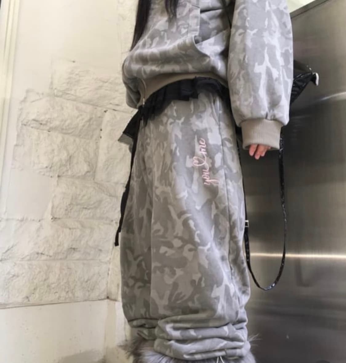 카모 자수 트레이닝 조거 팬츠 상품이미지3