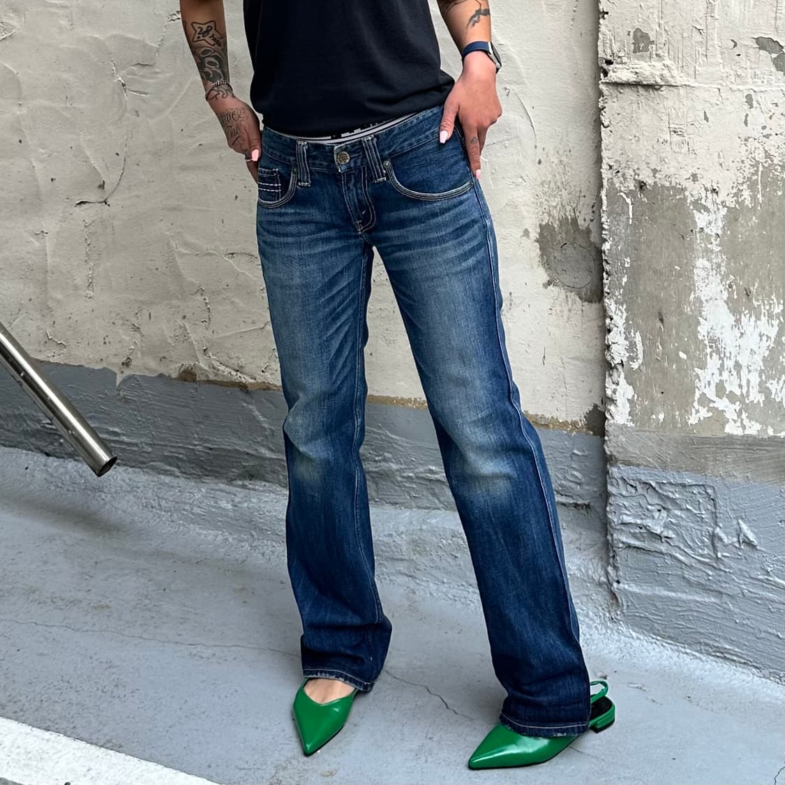 리바이스907 중청 페이드 부츠컷 팬츠(30) 상품이미지4