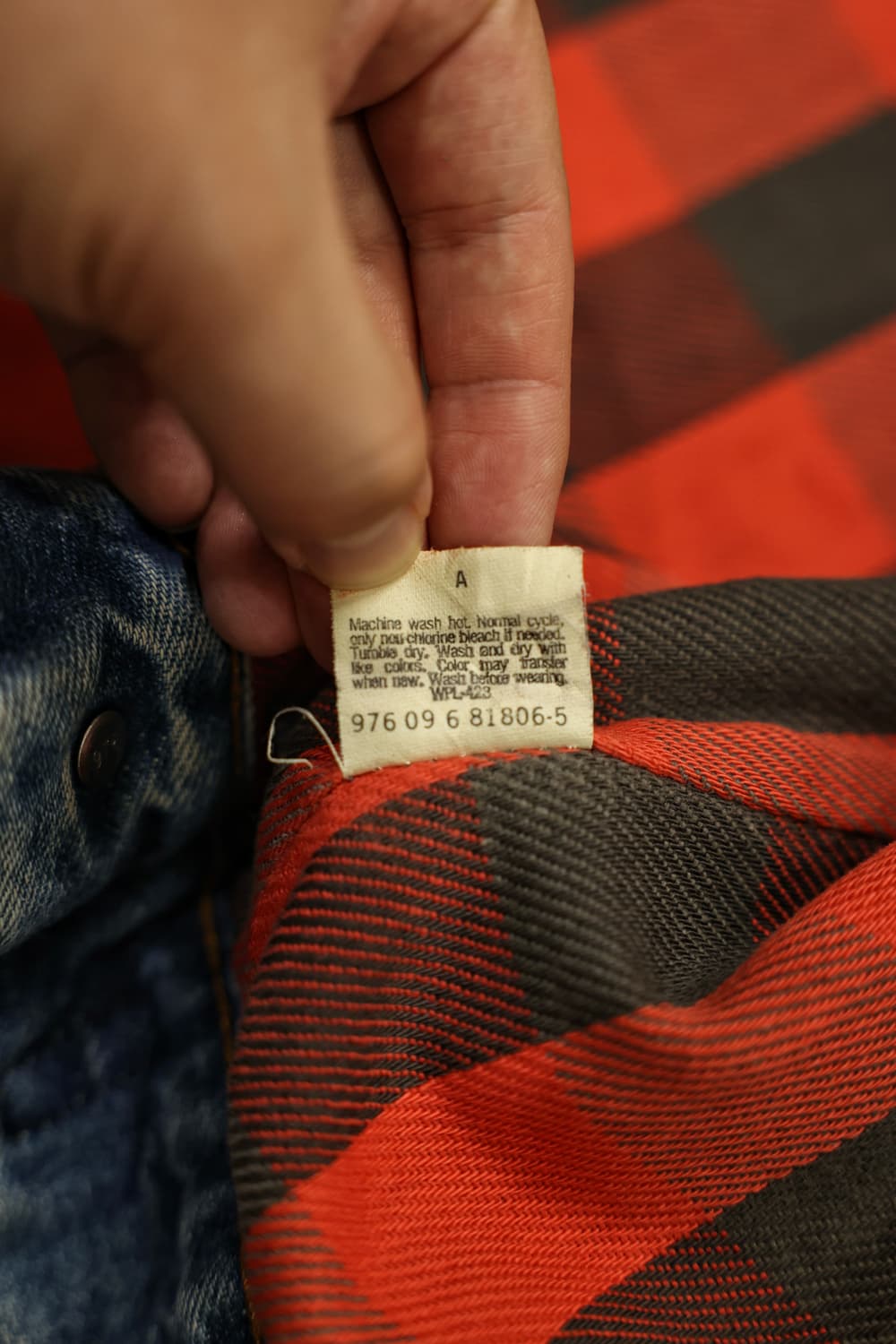 80s 빈티지 리바이스 체크 안감 트러커자켓 판매 상품이미지9