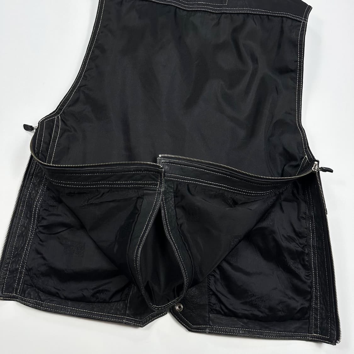 VTG 빈티지 블랙 가죽 조끼 베스트 (L) 상품이미지5