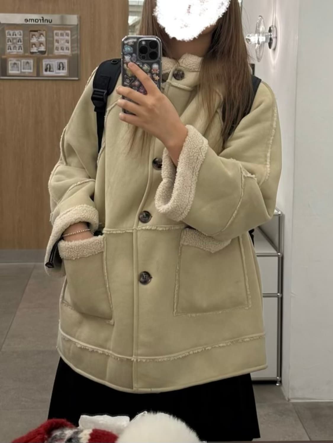 르샵 후드 무스탕 상품이미지1