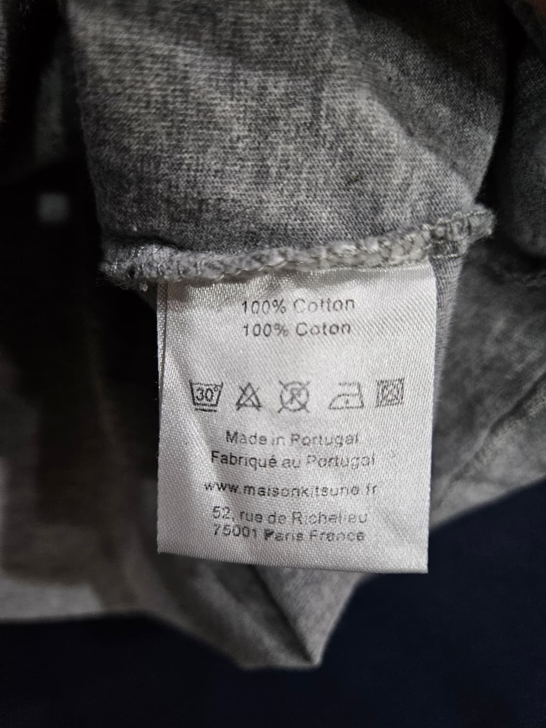메종키츠네 프린팅 그레이 남성 90~95 반팔티  상품이미지8