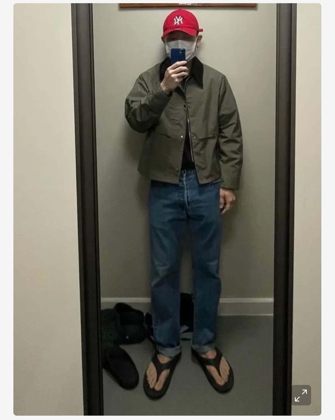 [이사 급처!!] 유니폼브릿지 워크자켓 숏 블루종 자켓 카키 L사이즈 상품이미지7