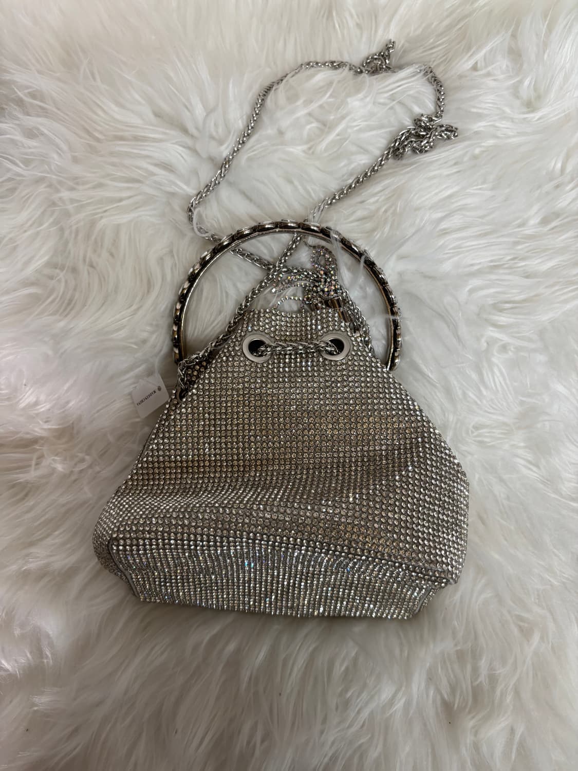 블링블링 큐빅 크리스탈 실버 버킷백(복조리백) 상품이미지2