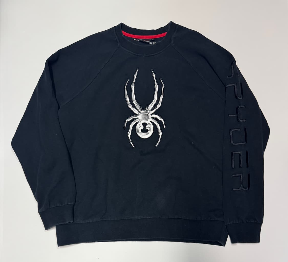 Spyder 스파이더 빅 로고 오버핏 맨투맨 XL 블랙 상품이미지1