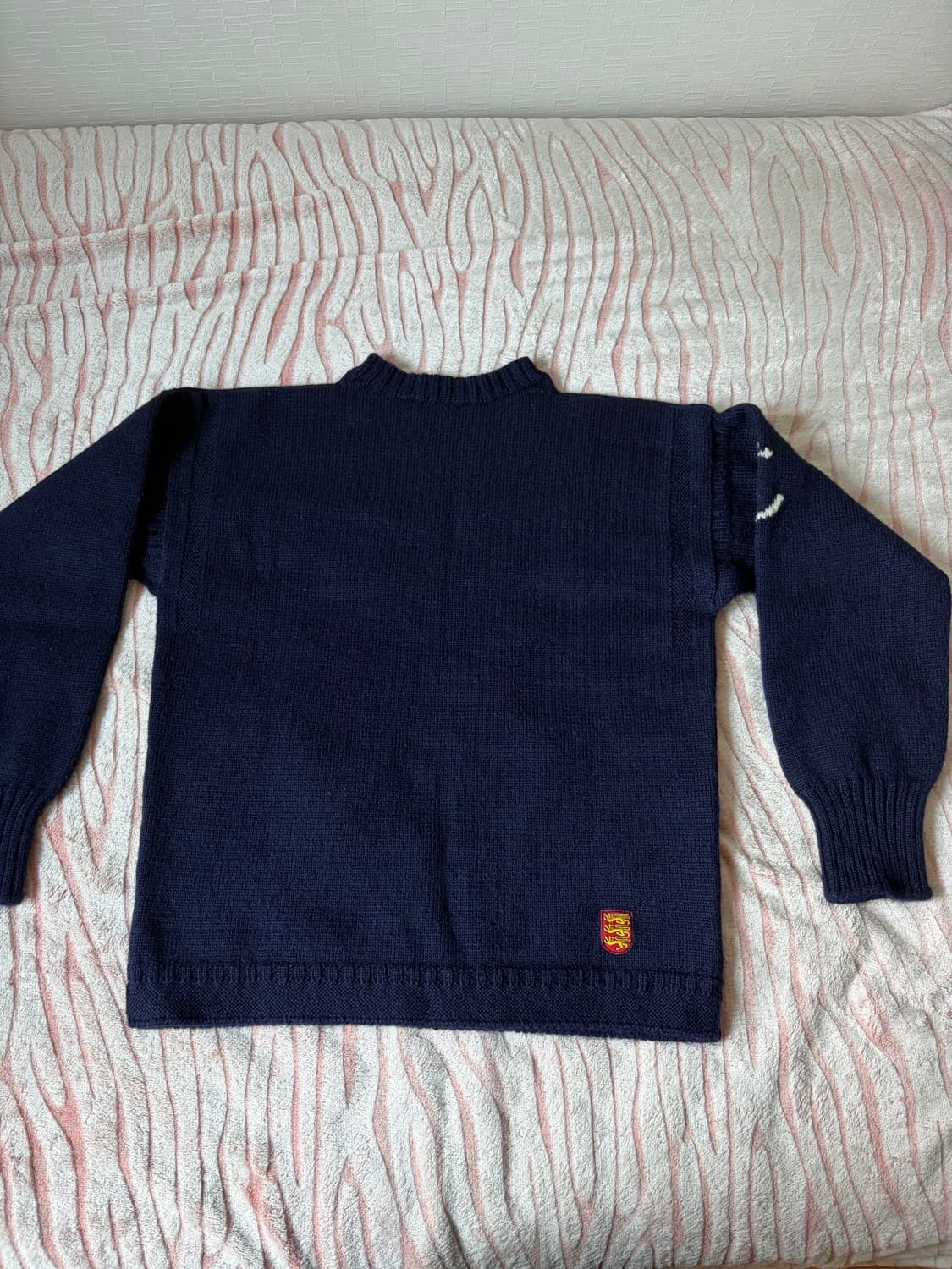 건지 울른슨 크루넥 홀가먼트 스웨터 42 네이비 상품이미지2