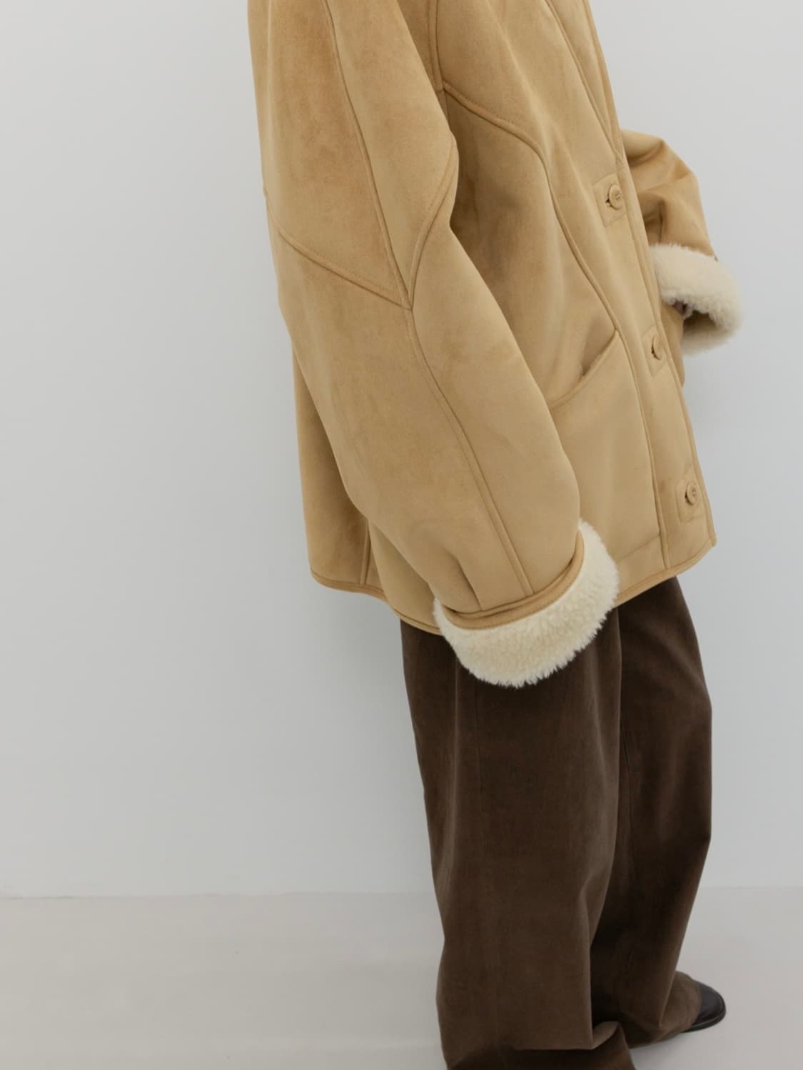 [새상품] GBH 시어링 코트 베이지 상품이미지4