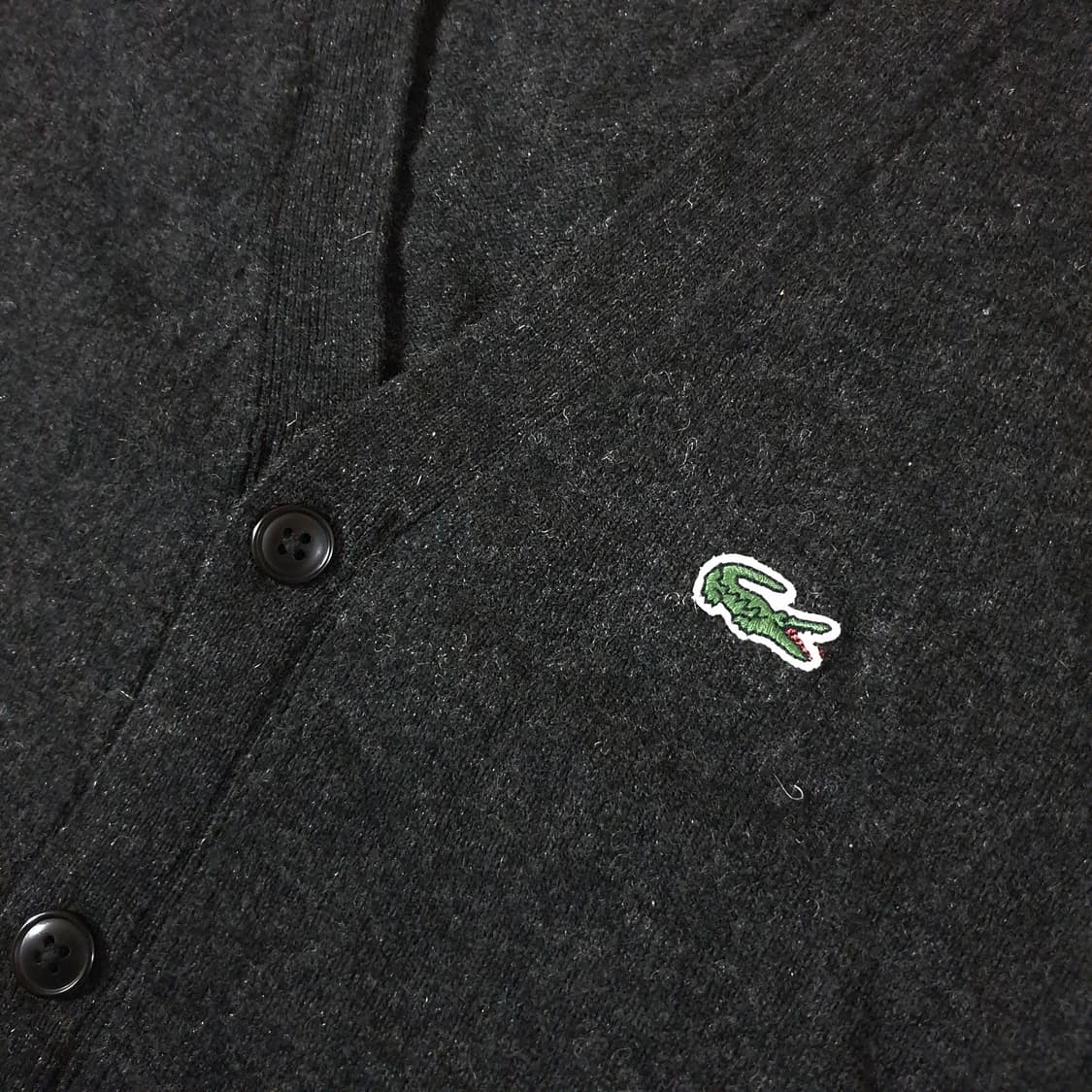 Japan Made 라코스테 램스울 니트 가디건 S 상품이미지3