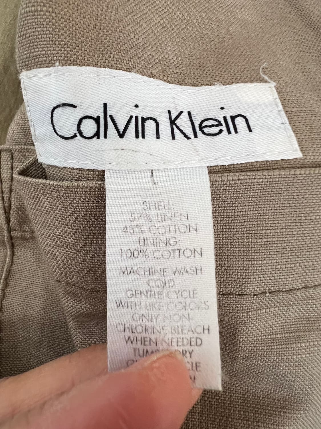 캘빈클라인 베이지 코튼린넨 싱글자켓 상품이미지6