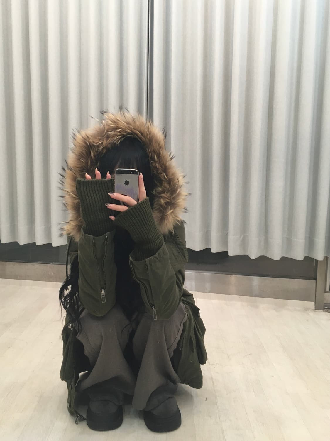 빈티지 퍼 토글 야상 사파리 자켓 상품이미지3