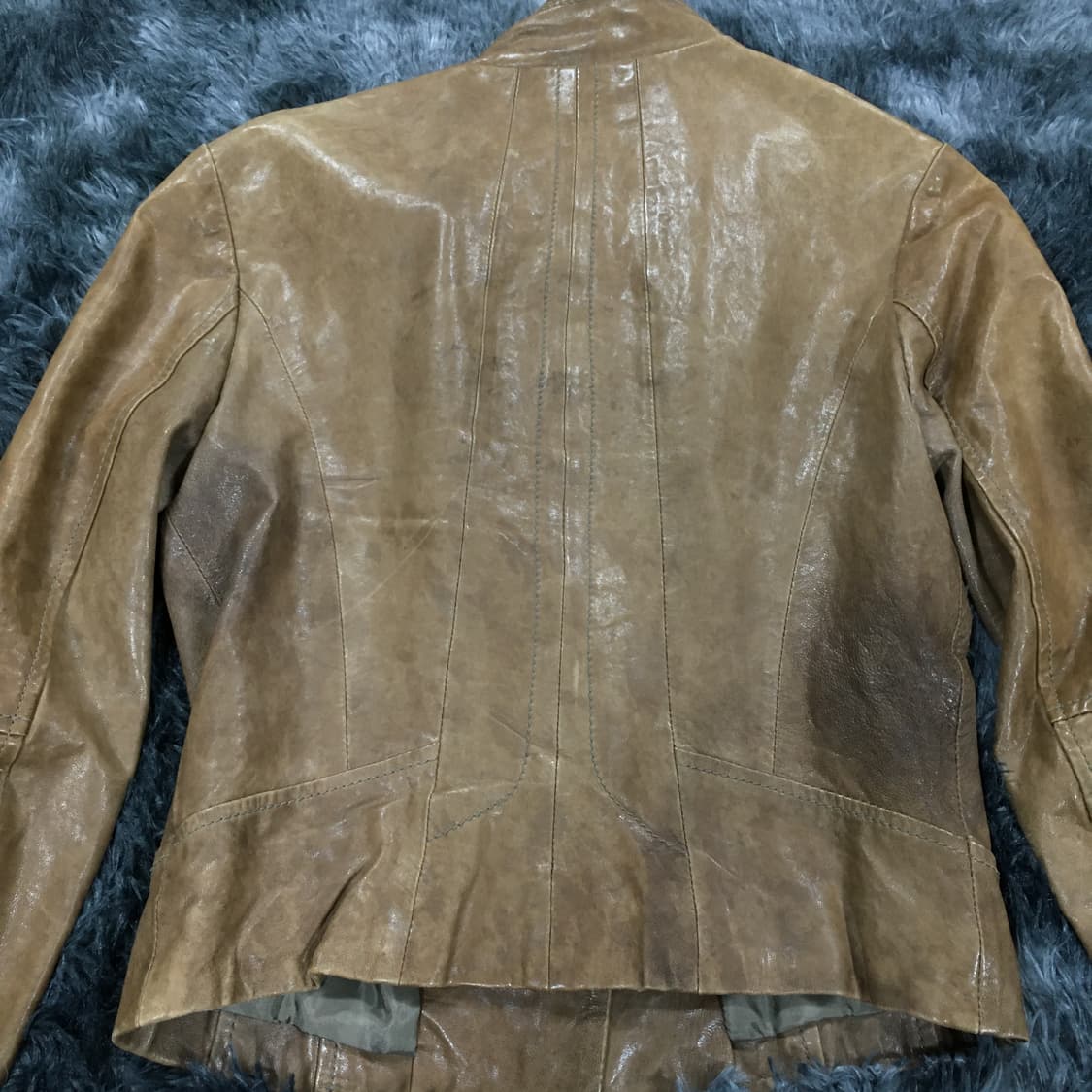 투티/0123 VOV 브라운 양가죽 라이더 멀티웨이 자켓 y2k 상품이미지9