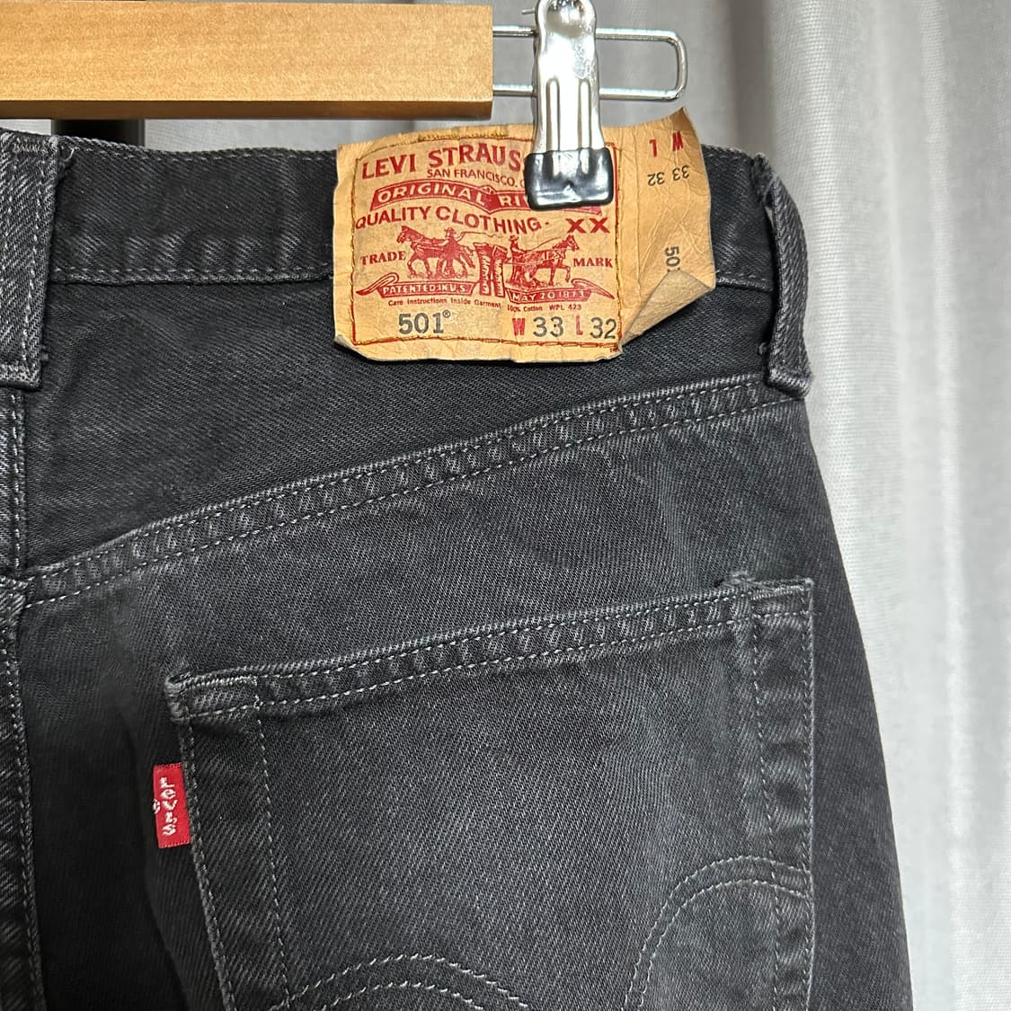 빈티지 00s 리바이스 501 블랙진 33 상품이미지3